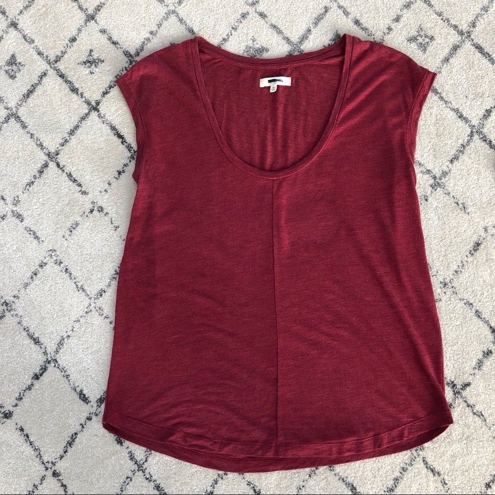 Madewell Front Seam Red T-Shirt